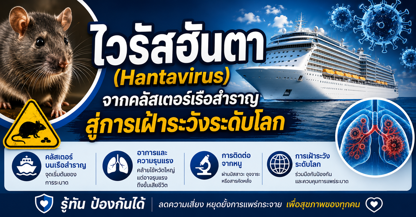 ไวรัสฮันตา  จากคลัสเตอร์เรือสำราญสู่การเฝ้าระวังระดับโลก